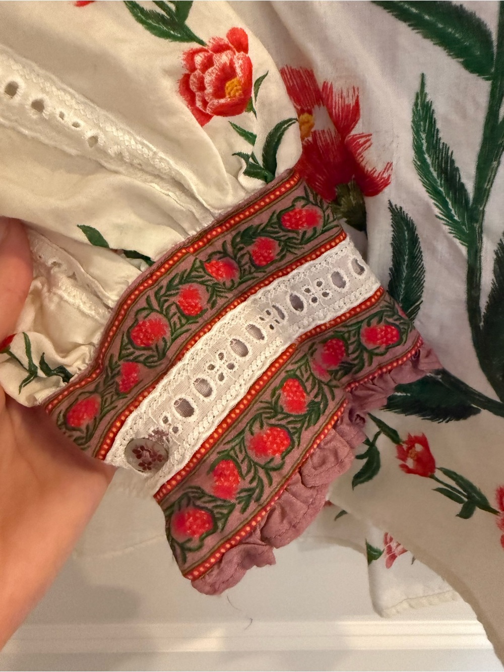 Farm Rio Anika Floral Embroidered Blouse - Picture 5 of 11